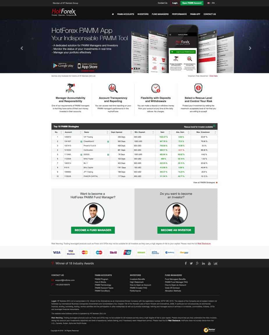 hotforex pamm screenshot