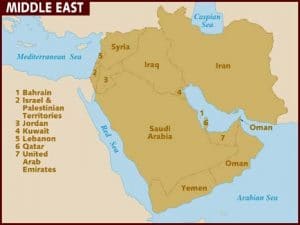map middle east