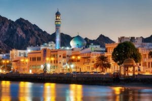 oman evening city view