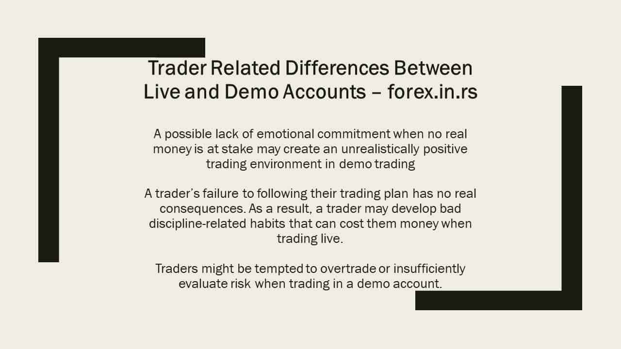 trader - demo vs real forex account