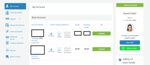 Avatrade user dashboard