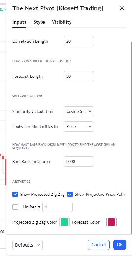 next pivot settings